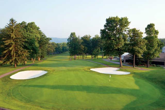 Looking back from a green at Lakeview Golf Resort & Spa