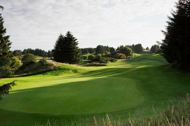 Looking back from the 8th green at East Renfrewshire Golf Club