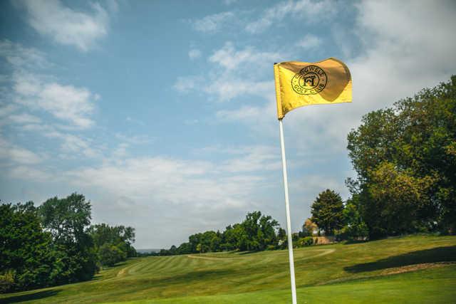 Looking back from a green at Chigwell Golf Club