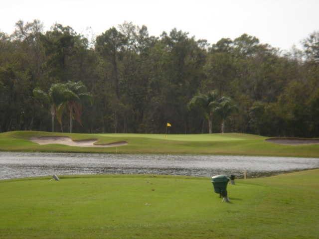 A view of the 3rd green at Crescent Oaks Country Club