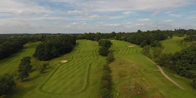 Aerial view from Brookmans Park Golf Club