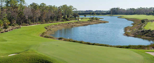 A view of a green at TPC Treviso Bay.