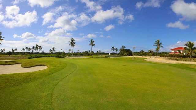 A view of the 5th green at Executive 9-Hole Course from Ocean's 4 Golf.