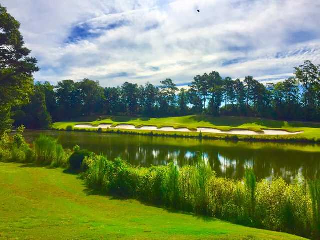 View of the 16th green at Carolina Lakes Golf Club