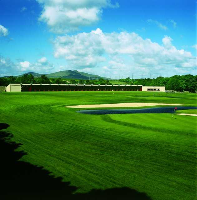 A view of the driving range at Kings Acre Golf Course and Academy