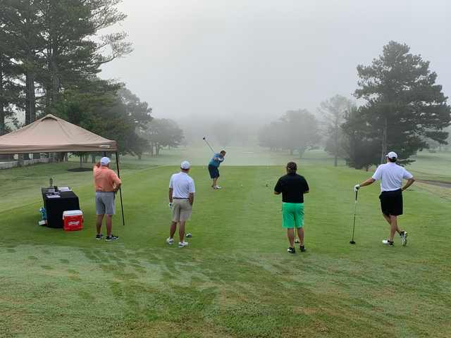 Teeing off at Springbrook Golf & Country Club
