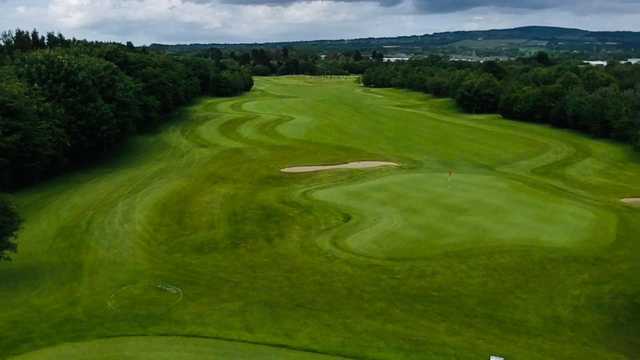 Aerial view of a green at Allen Park Golf Club