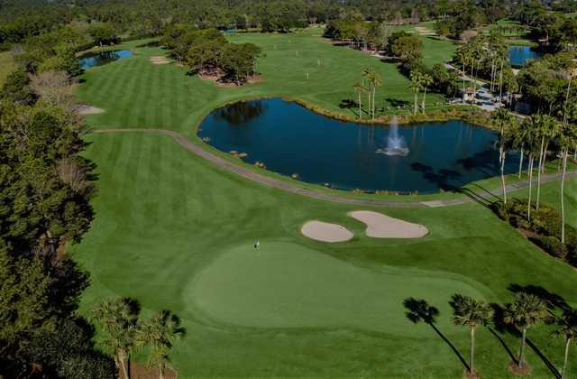 View of the 9th hole at Hawk's Landing Golf Club