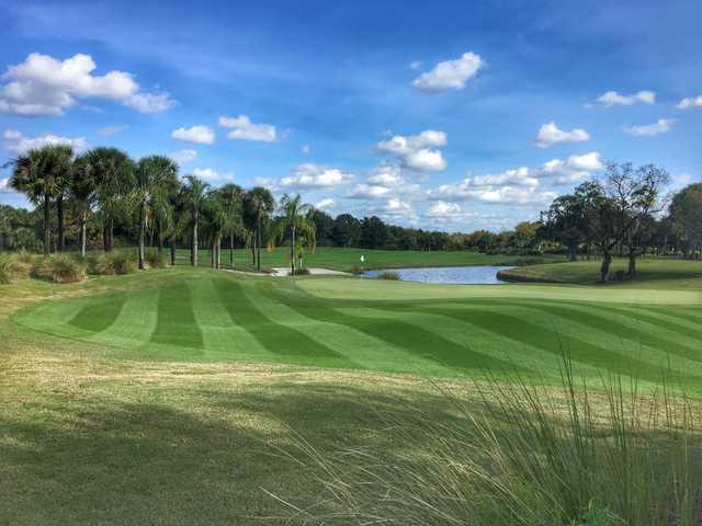 View of a green at Hawk's Landing Golf Club
