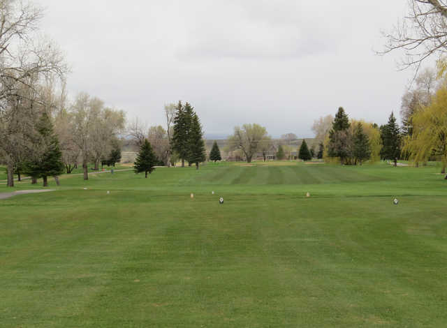 A view of a tee at Riverton Country Club.