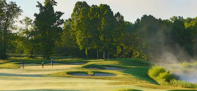 A view of a hole from Hidden Cove Golf Course at Grayson Lake State Park.