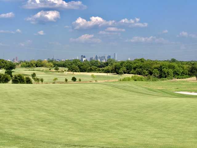 A view of a fairway at Irving Golf Club.