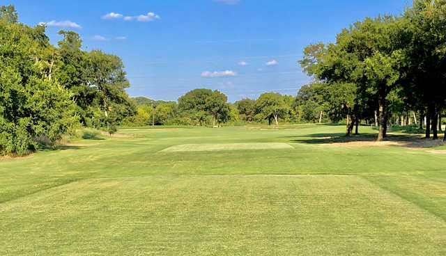 A view from a tee at Irving Golf Club.