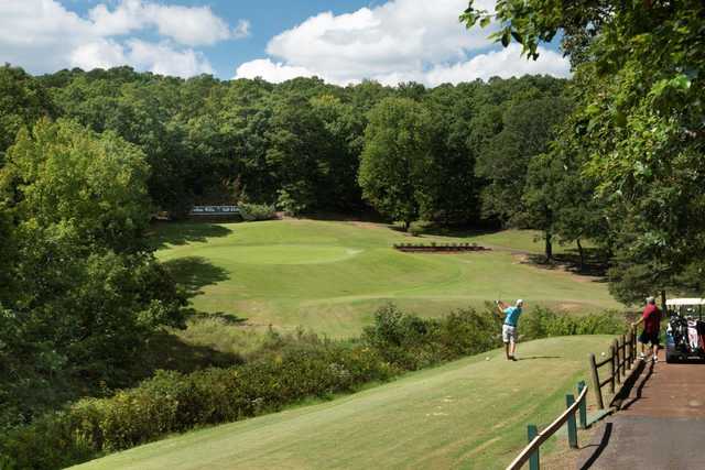 A view of a tee at Indian Hills Golf Resort.