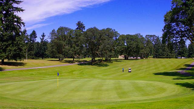 A view of a green at Eagles Pride Golf Course.
