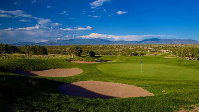 A view of a well guarded hole at Marty Sanchez Links de Santa Fe.