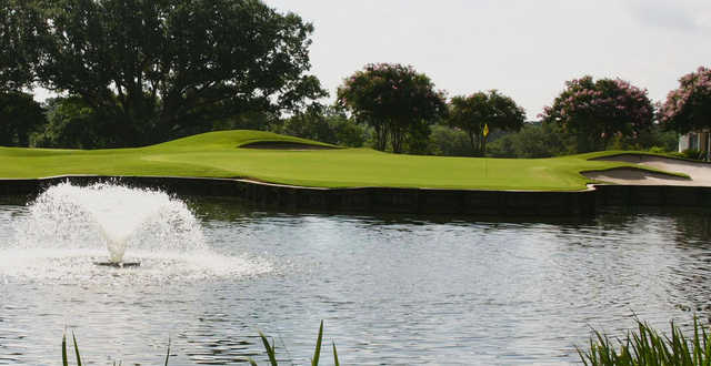 A view over the water of a hole at Oakbourne Country Club.