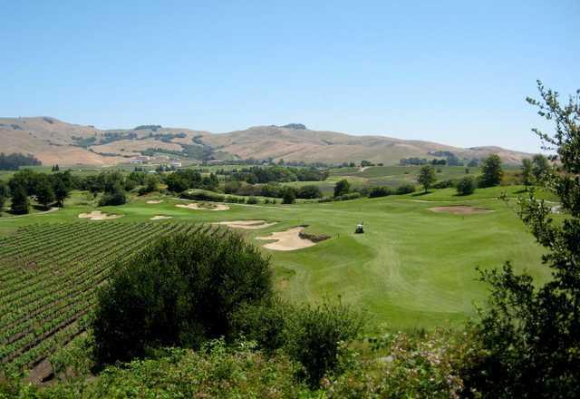 Eagle Vines Vineyards & Golf Club is located about five miles south of Napa in the rolling foothills.