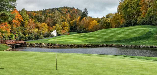 A view of a hole at Highlands Falls Golf Course.