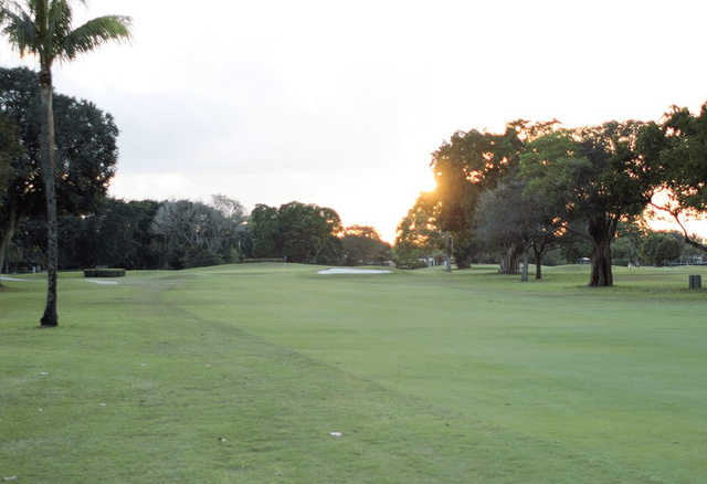 A view from the left side of fairway #2 at Miami Springs Golf & Country Club.
