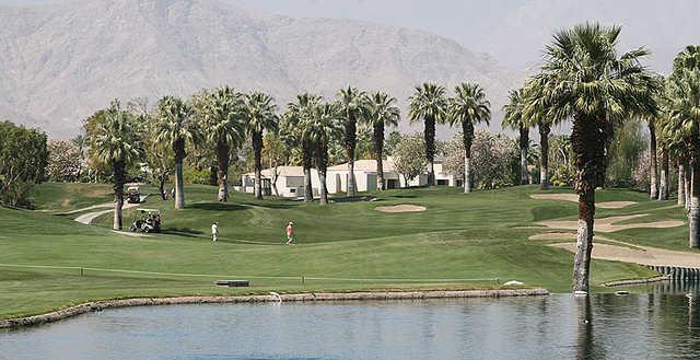 You'll want to avoid the water at the par-4 third at the Palm Course at JW Marriott Desert Springs Resort and Spa.