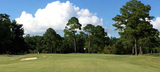 A sunny day view of a hole from The Links at Mulberry Hill.