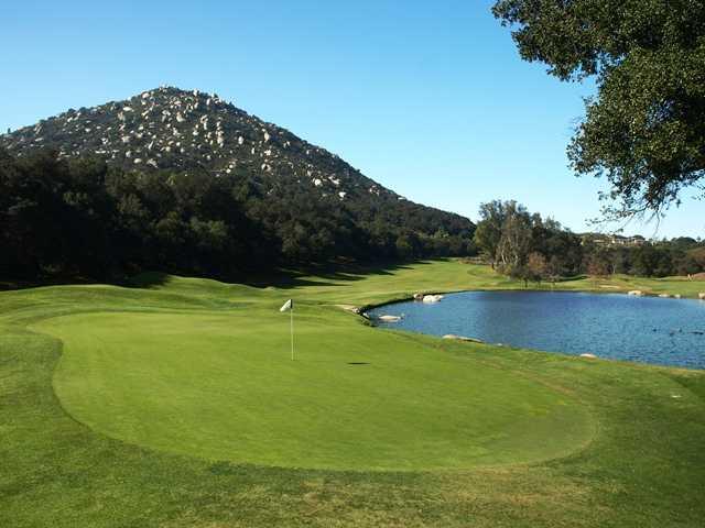 The final hole at Mt. Woodson Golf Club in Ramona, Calif., is a dynamite par 4.