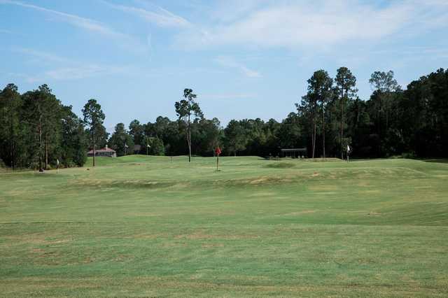 A view of the practice area from the Golf Club At Fleming Island.