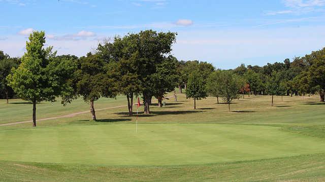 A view of a green at Fort Sill Golf Club.