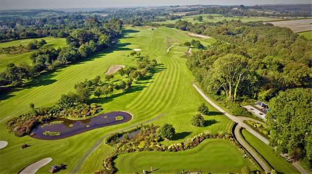 Aerial view from The Button Gwinnett at Cottrell Park Golf Club
