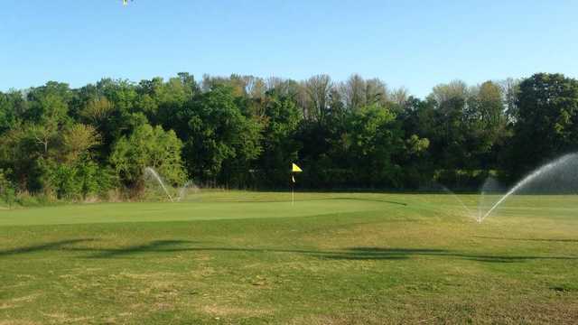 A view of a green at Village Creek Golf Club.