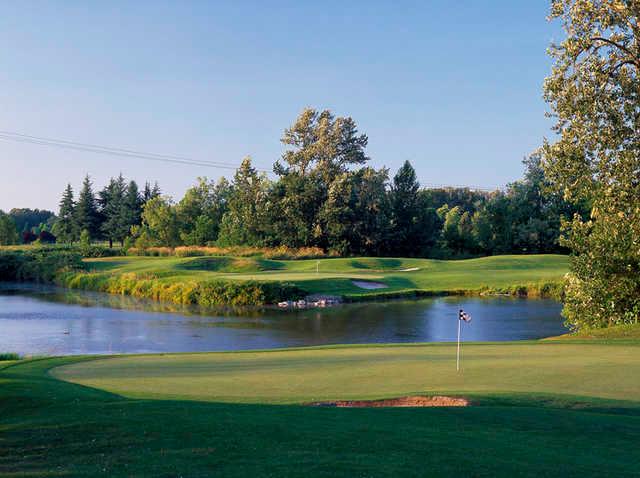 View of the 15th hole from the Great Blue Course at Heron Lakes Golf Club