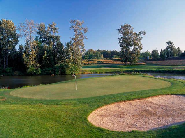 View of the 14th hole from the Great Blue Course at Heron Lakes Golf Club