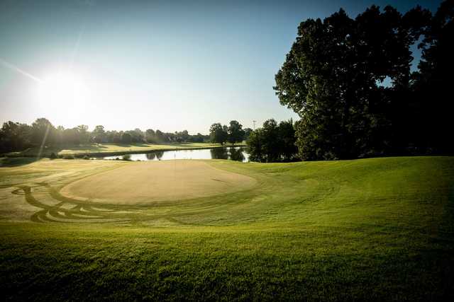 A view of one of the well maintained holes at Timber Truss Golf Course.