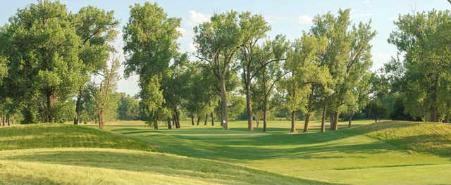 A view of the 4th green at Shoreline Golf Course.