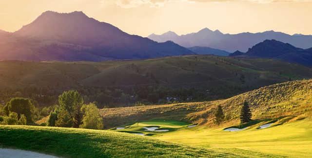 A view of a green from Elkhorn Golf Club at Sun Valley.