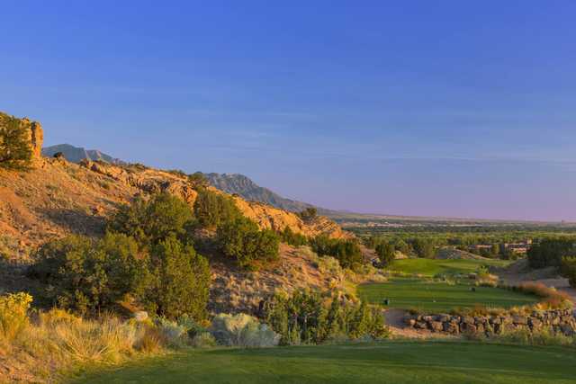 A view of tee #15 at Twin Warriors Golf Club.