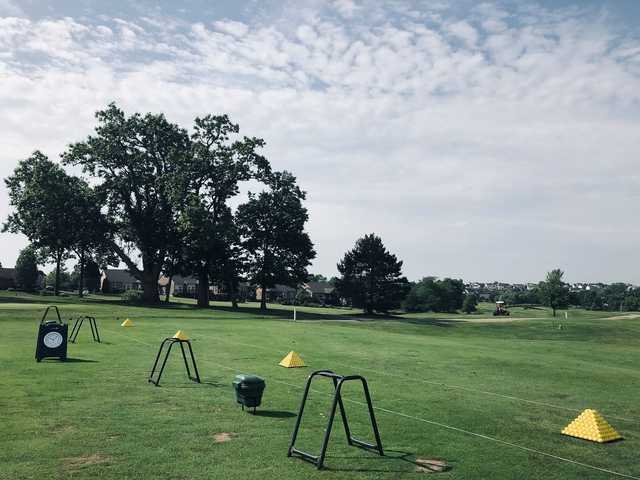 A view of the practice area at Walden Ponds Golf Club.