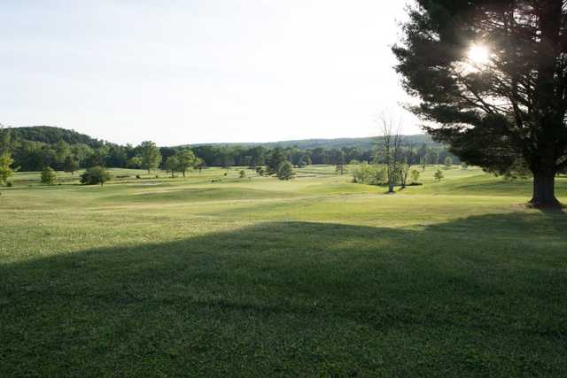 A view of a hole at Sunset Golf Club.