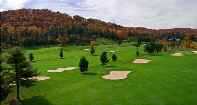 A fall day view from Kenmure Golf Club.