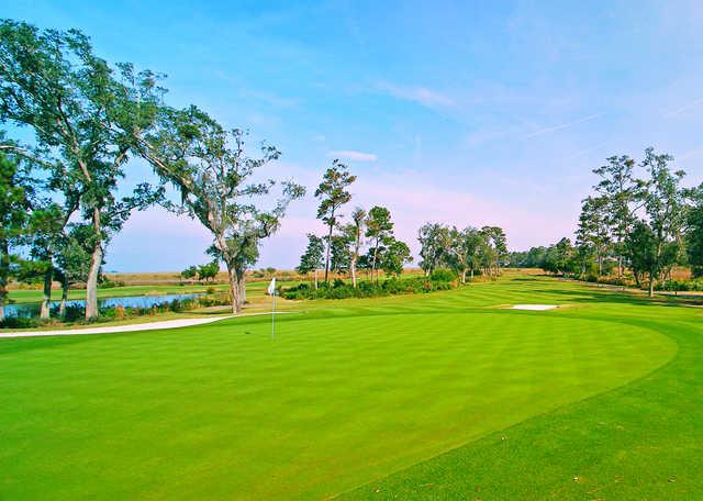 A view of a green from The King and Prince Beach & Golf Resort.