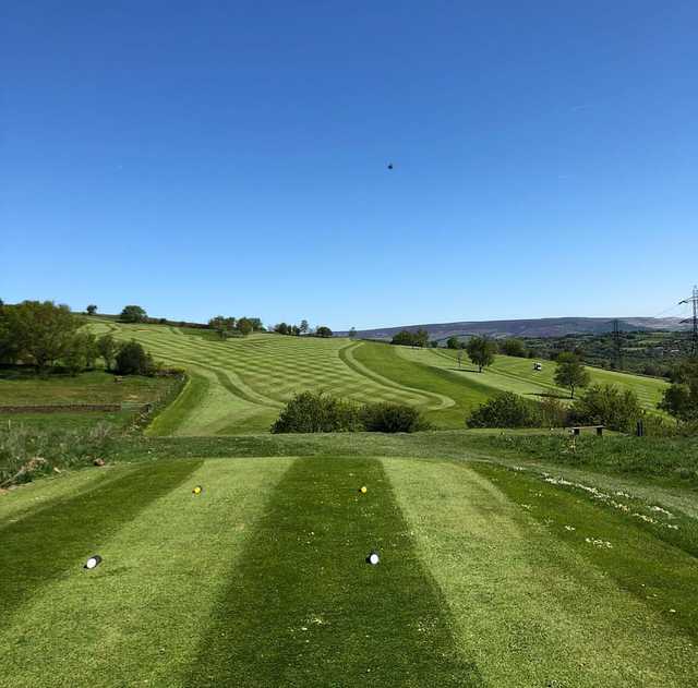 A view from a tee at Werneth Low Golf Club