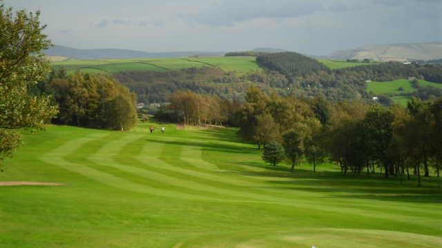 View of the 2nd fairway at Werneth Low Golf Club.