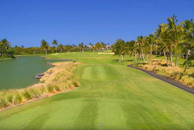 A view from tee #4 at Beach Course from Waikoloa Beach Resort.