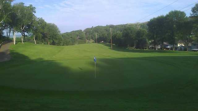 Looking back from a green at Coulee Golf Bowl.