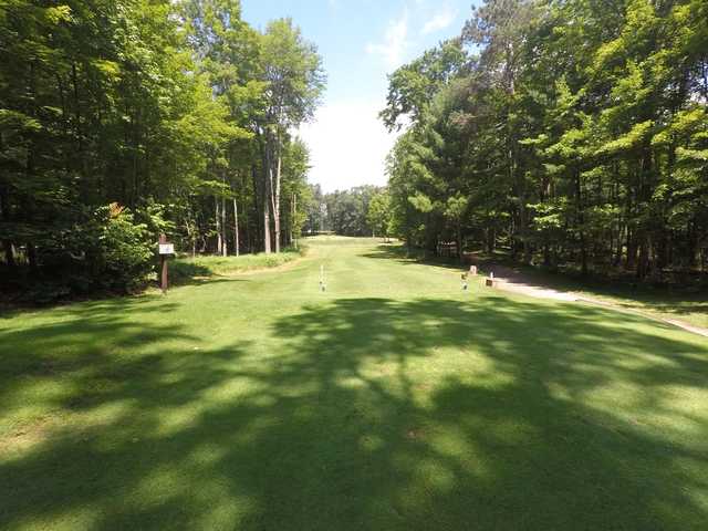View from a tee at Marquette Trails Golf Club.