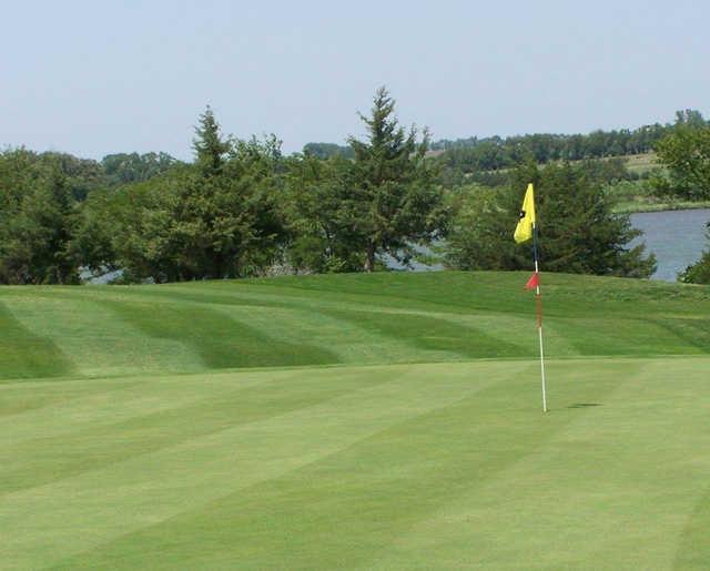View from a green at Kirkman's Lakeview Golf Course