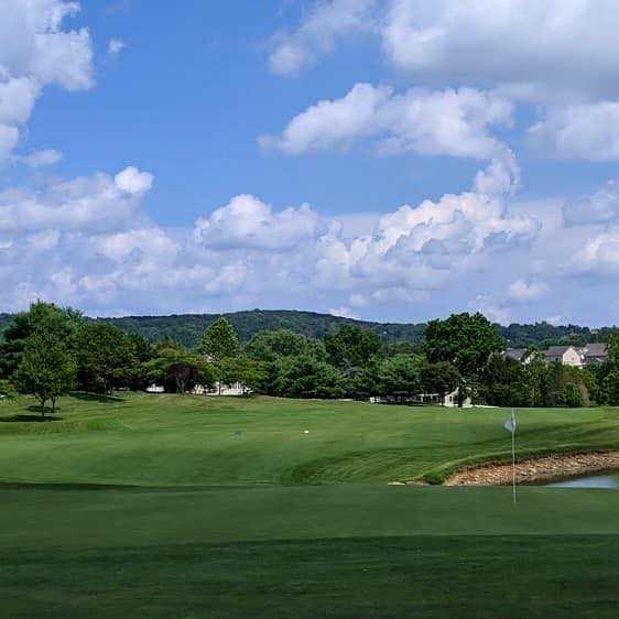 A view of hole #18 at Richland Golf Club.