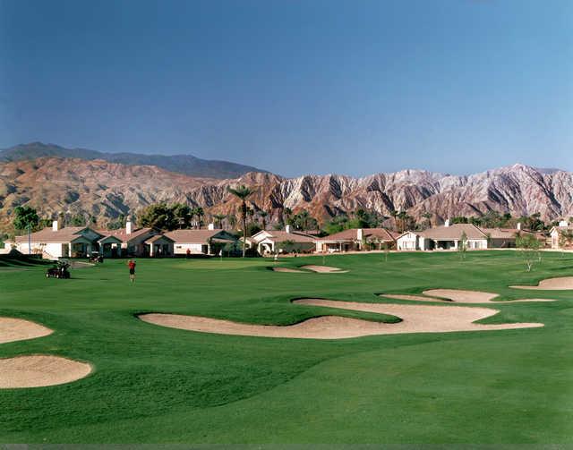 A view of a well protected green from Big Rock Golf & Pub at Indian Springs.