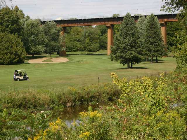 A view of a hole and a bridge at Remington Parkview Golf and Country Club.